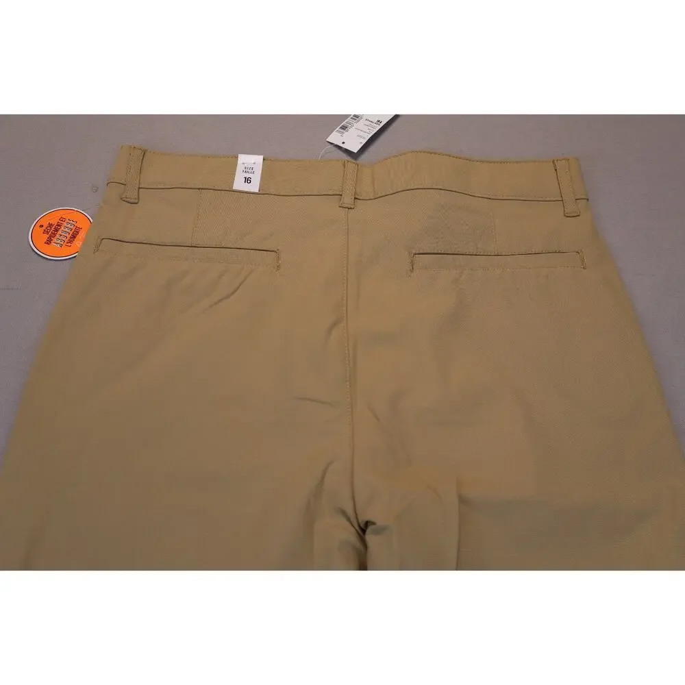 NEW The Children's Place Boy Flax Tan Uniform Quick Dry Skinny Chino Pants 16